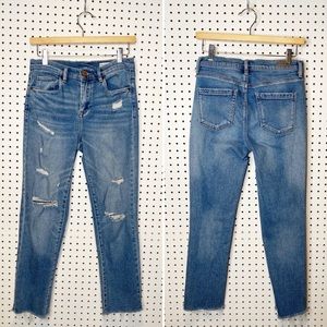 Blank NYC | The Madison Crop High-Rise Jeans w/ Distressing Sz. 27